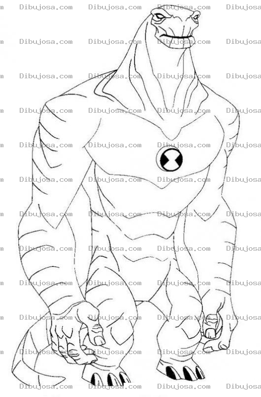 Dibujo para colorear Colorear Dinosaurio de Ben 10