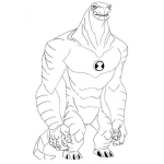 Dibujo para colorear Colorear Dinosaurio de Ben 10