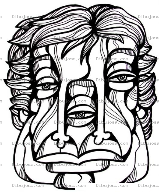 Dibujo para colorear 3ojos Tresojos Dibujo De Cara Con Tres Ojos Para Pintar Y Colorear Hombre De 3 Ojos