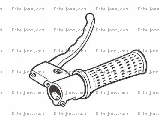 Dibujo para colorear Repuestos De Bicicletas Dibujo De Mango Con Freno De Bicicleta Para Pintar Y Colorear