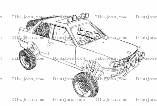 Dibujo para colorear Autos Modificados Dibujo Para Colorear Carro Modificado Para Correr