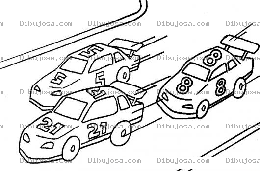 Dibujo para colorear Carrera De Carros Para Pintar Y Colorear Pista De Carritos