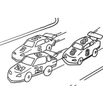 Dibujo para colorear Carrera De Carros Para Pintar Y Colorear Pista De Carritos
