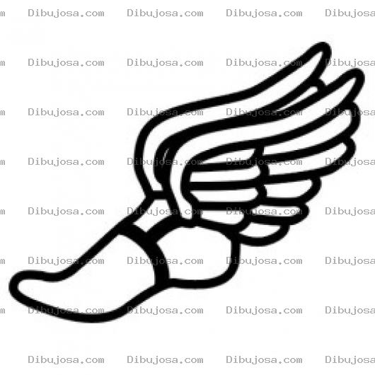 Dibujo para colorear Pie Con Alas Dibujo de pie volador Para Pintar Y Colorear Pieconalas