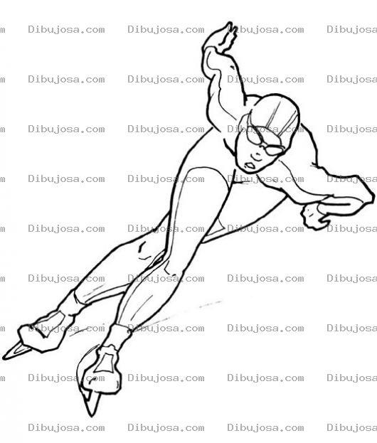 Dibujo para colorear Ibujo De Patinador Olimpico Para Pintar Y Colorear