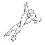 Dibujo para colorear Ibujo De Patinador Olimpico Para Pintar Y Colorear