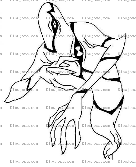 Dibujo para colorear Colorear fantasma de Ben10