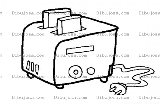 Dibujo para colorear Tostadora De Pan Para Pintar Y Colorear