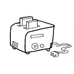 Dibujo para colorear Tostadora De Pan Para Pintar Y Colorear