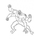 Dibujo para colorear Colorear moustruo de cuatro brazos de ben 10