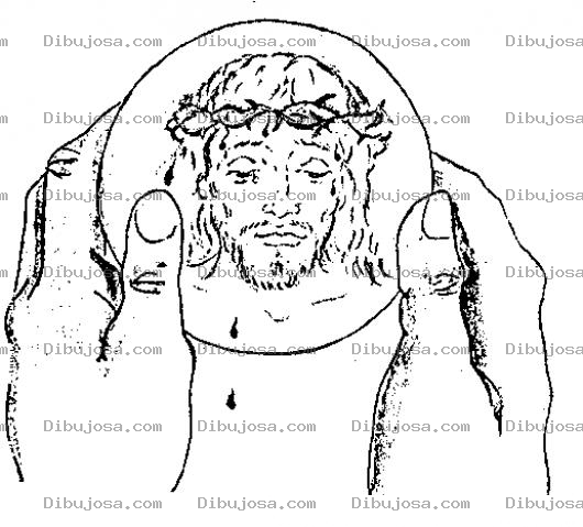 Dibujo para colorear Moneda De Jesus Para Pintar Y Colorear