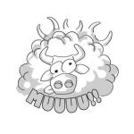 Dibujo para colorear Estampida De Toros Dibujo De Nube De Toros De San Fermin Para Pintar Y Colorear