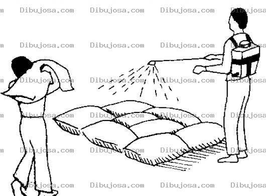Dibujo para colorear Fumigacion Dibujo De Hombre Fumigando Costales De Abono Para Pintar Y Colorear