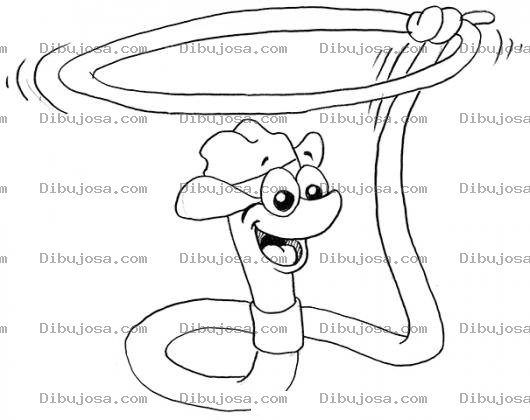 Dibujo para colorear Dibujo De Culebra Vaquera Para Pintar Y Colorear