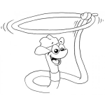 Dibujo para colorear Dibujo De Culebra Vaquera Para Pintar Y Colorear