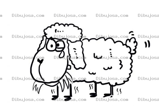 Dibujo para colorear Dibujo De Oveja Temblando De Frio Para Pintar Y Colorear