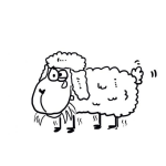 Dibujo para colorear Dibujo De Oveja Temblando De Frio Para Pintar Y Colorear