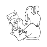 Dibujo para colorear Presion Arterial Alta Dibujo De Enfermera Tomando La Presion A Un Paciente Para Pintar Y Colorear Mujer Midiendo La Presion