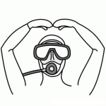 Dibujo para colorear Dibujo De Buzo Valetista Para Pintar Y Colorear