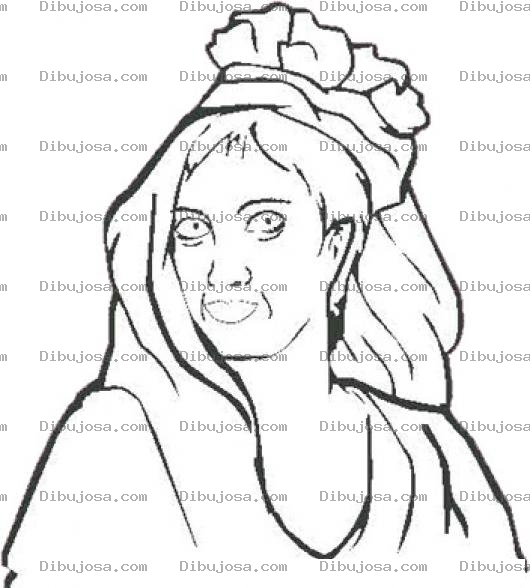 Dibujo para colorear Novia Vieja Y Fea Para Pintar Y Colorear