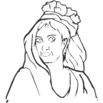 Dibujo para colorear Novia Vieja Y Fea Para Pintar Y Colorear