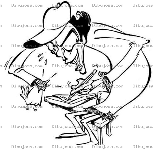 Dibujo para colorear Dibujo De Estudiante Tramposo Sacando Papelitos Y Chivos De Todos Lados Para Pintar Y Colorear Alumno Chivero