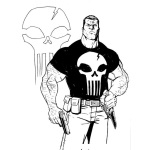 Dibujo para colorear The Punisher Dibujo Del Castigador Para Pintar Y Colorear Al Punisherpunisher