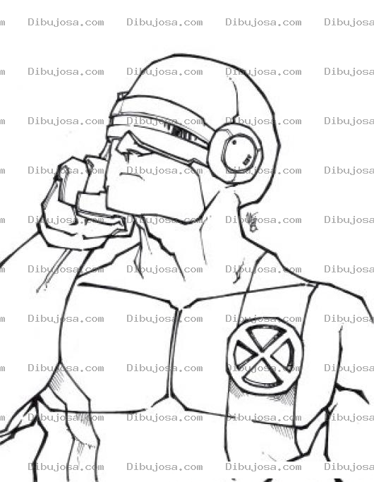 Dibujo para colorear Dibujo De Super Ciclope Para Pintar Y Colorear