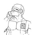 Dibujo para colorear Dibujo De Super Ciclope Para Pintar Y Colorear