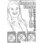 Dibujo para colorear Fuerzakeiko Dibujo De Keiko La Hija De Fujimori Candidata A Presidenta De Peru Para Colorear Fuerza Keiko