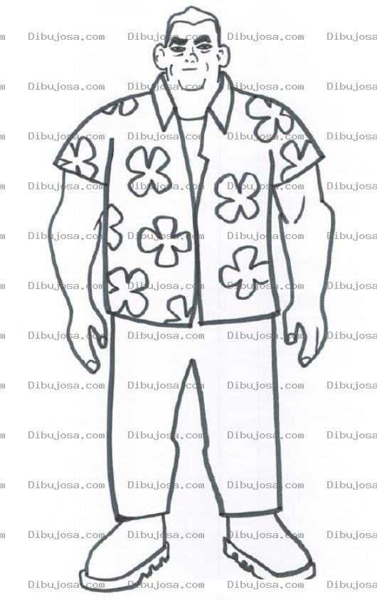 Dibujo para colorear Colorear dibujo del papa de Ben 10