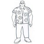 Dibujo para colorear Colorear dibujo del papa de Ben 10