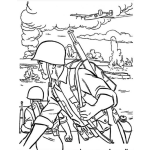 Dibujo para colorear Guerra Mundial Dibujo De Soldados En Guerra Para Pintar Y Colorear Guerramundial