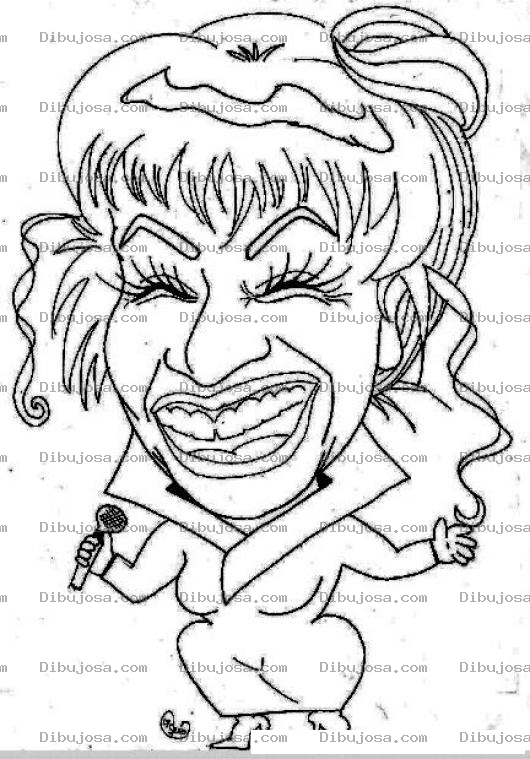 Dibujo para colorear Celiacruz Azucar Dibujo De La Cantante Cubana Celia Cruz Para Pintar Y Colorear