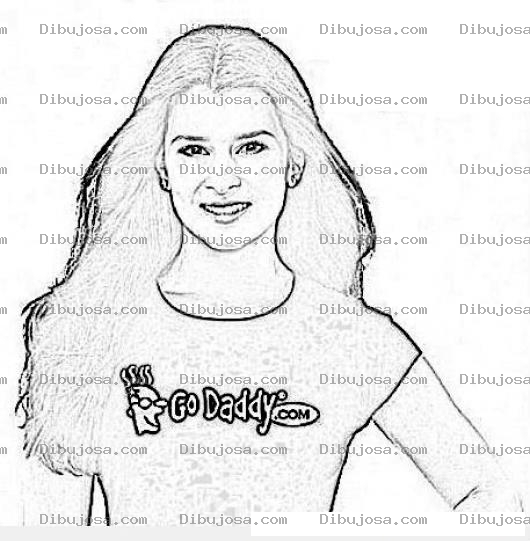 Dibujo para colorear Godaddygirl coloring page Danika Patrick Godaddy Dibujo De La Modelo De Godaddy DanikaPatrik La Chica Godady Para Pintar Y Colorear