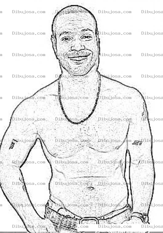 Dibujo para colorear IsaiahMustafa Model De Oldspice Dibujo De Isaiah Mustafa El Negrito Del Anuncio De Old Spice Para Pintar Y Colorear