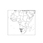 Dibujo para colorear Namibia Africa Dibujo Del Mapa De Namibia Para Pintar Y Colorear