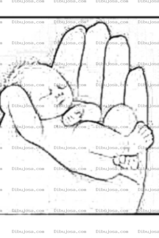 Dibujo para colorear Personhood En Espanol Es Personalidad La Cual Comienza Desde La Concepcion De Un Bebe Dibujo De Bebe En Mano Para Colorear