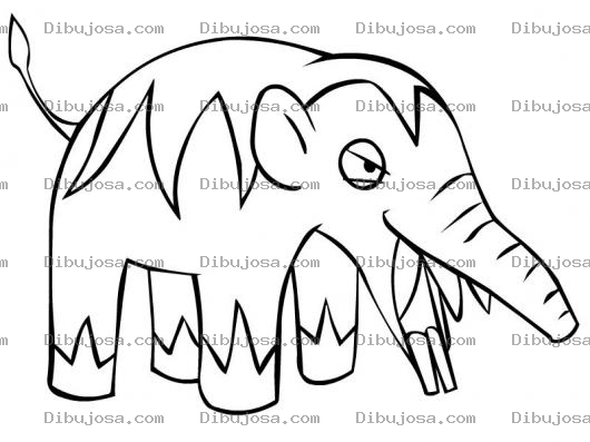 Dibujo para colorear Oso Hormiguero Dibujo De Osohormiguero Para Pintar Y Colorear Oso Hormigero