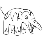 Dibujo para colorear Oso Hormiguero Dibujo De Osohormiguero Para Pintar Y Colorear Oso Hormigero