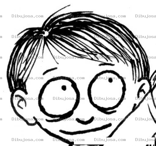 Dibujo para colorear Ojos Grandes Dibujo De Nino Con Los Ojos Grandes Para Pintar Y Colorear