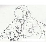 Dibujo para colorear Mano Zurda Dibujo De Chica Zurda Escribiendo Una Carta Para Pintar Y Colorear