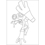 Dibujo para colorear Colorear la patada de ET en Ben 10