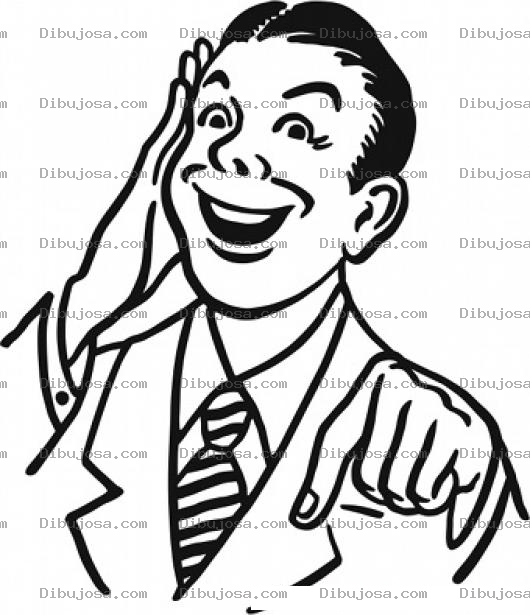 Dibujo para colorear Problemas De Memoria Dibujo De Hombre Olvidadizo Para Pintar Y Colorear