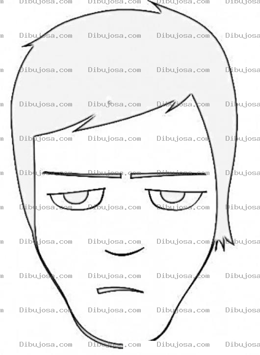 Dibujo para colorear Chino Aburrido Dibujo De Una Cara De Aburrimiento Para Pintar Y Colorear