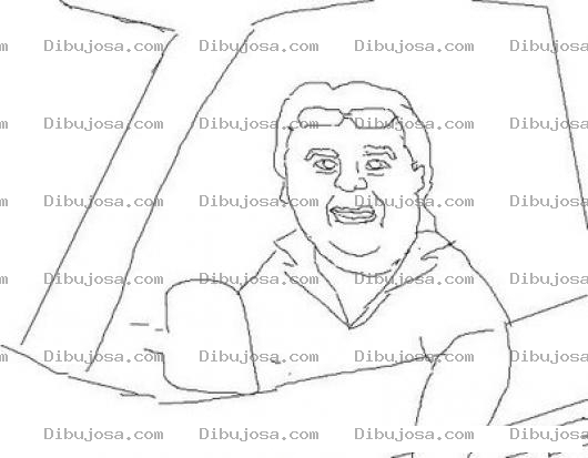 Dibujo para colorear Autoservicio Dibujo De Hombre Pidiendo Comida En Un Auto Servicio Para Pintar Y Colorear
