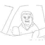 Dibujo para colorear Autoservicio Dibujo De Hombre Pidiendo Comida En Un Auto Servicio Para Pintar Y Colorear