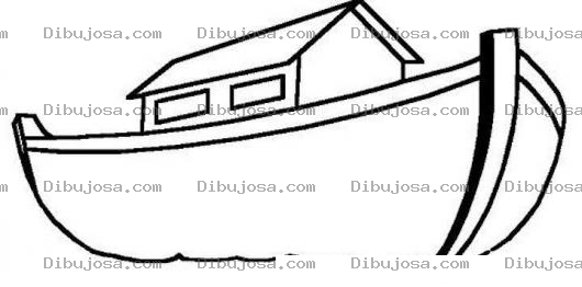Dibujo para colorear pintar arca de noe