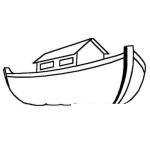Dibujo para colorear pintar arca de noe