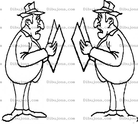 Dibujo para colorear Dibujo De Hombres Iguales Para Pintar Y Colorear